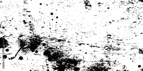 Distressed vector texture background grunge overlay black and white paint splatters scratches old aged rough surface graphic resource