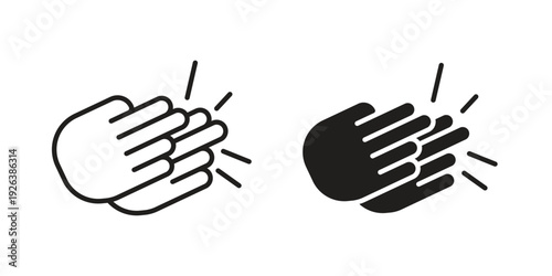 Clap icons for website design and development, app development. EPS10