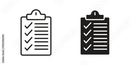 Clipboard icons for website design and development, app development. EPS10