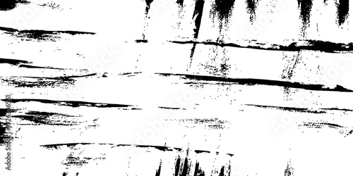 Distressed vector texture background featuring rough horizontal paint brush strokes and grunge elements