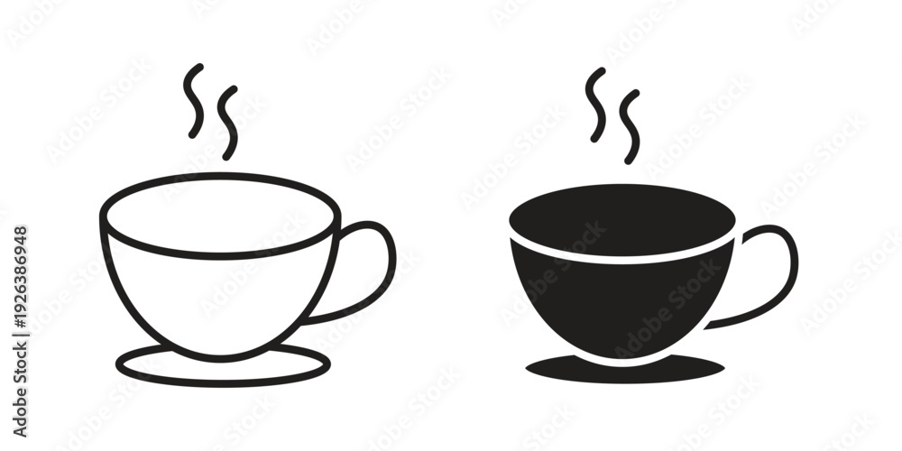 Obraz premium Coffee icons for website design and development, app development. EPS10