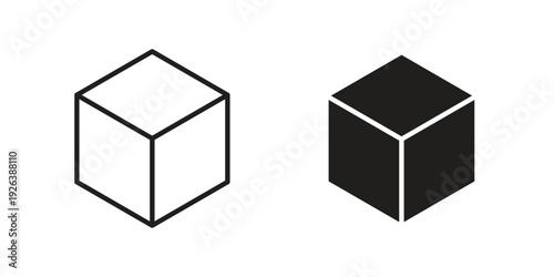 Cube icons for website design and development, app development. EPS10