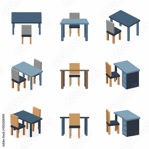 Office Tables and Chairs Set