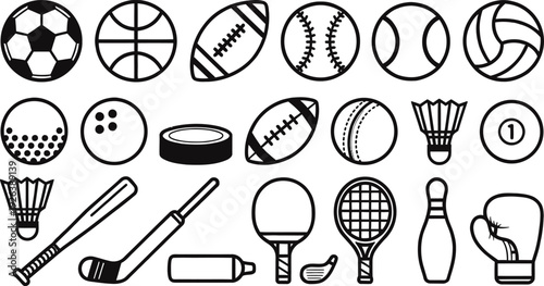 Sports icons vector set