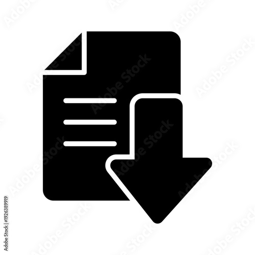 Document Download Vector Icon