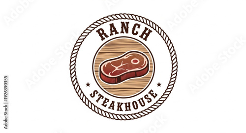Ranch Steakhouse Logo Design Element.