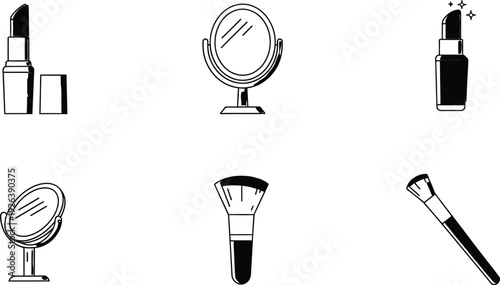 set of make up brushes