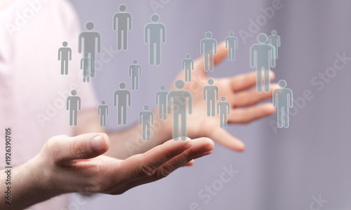 Image of human figures floa...