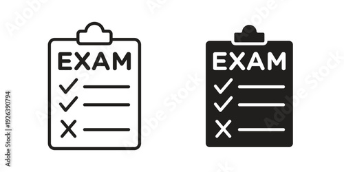 Exam icons for website design and development, app development. EPS10