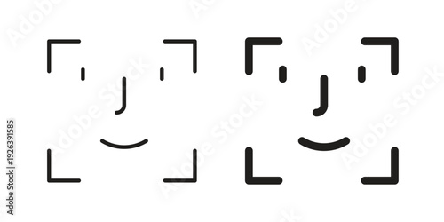 Face id icons for website design and development, app development. EPS10