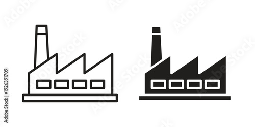 Factory icons for website design and development, app development. EPS10