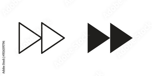 Fast forward icons for website design and development, app development. EPS10