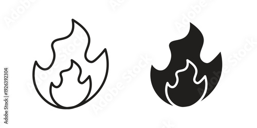 Fire icons for website design and development, app development. EPS10