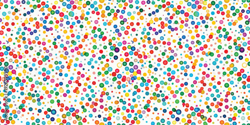 A vibrant and colorful abstract dot pattern spread across a uniform background Vector