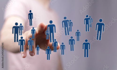 Person points to digital fi...