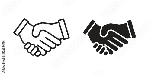 Handshake icons for website design and development, app development. EPS10