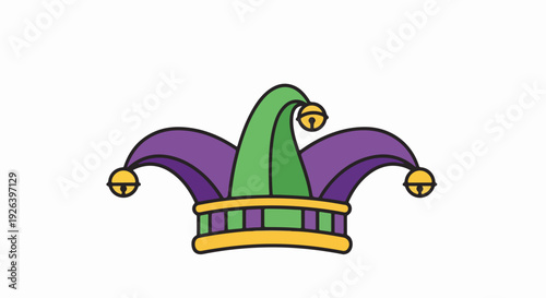 Jester Hat with Bells, Mardi Gras, Carnival, Costume Accessory
