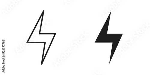 Lightning bolt icons for website design and development, app development. EPS10