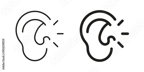 Listening icons for website design and development, app development. EPS10