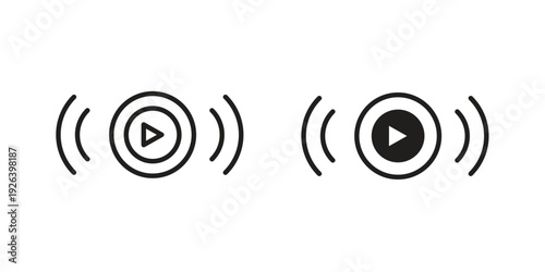 Live streaming icons for website design and development, app development. EPS10