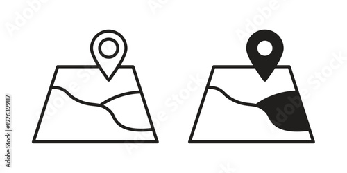 Map icons for website design and development, app development. EPS10