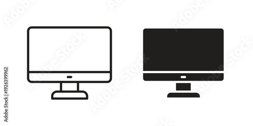 Monitor icons for website design and development, app development. EPS10