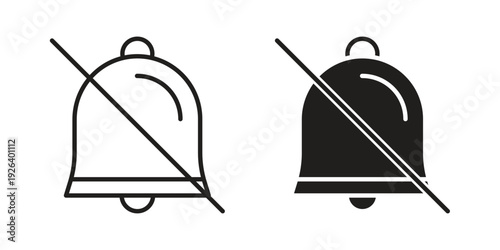 Notification off icons for website design and development, app development. EPS10