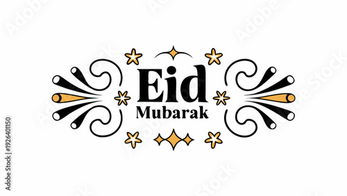 Elegant eid mubarak decorative floral banner design