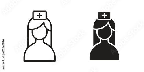 Nurse icons for website design and development, app development. EPS10