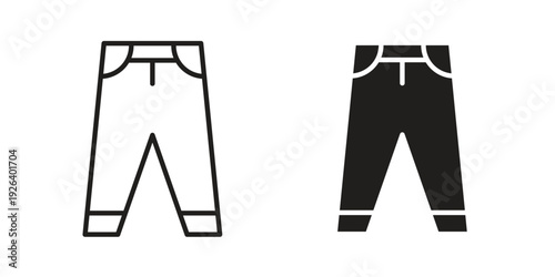 Pants icons for website design and development, app development. EPS10