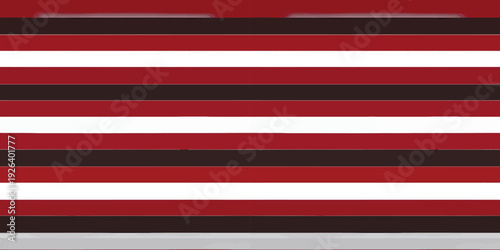 Abstract design featuring bold red and white horizontal stripes with slight variations Vector