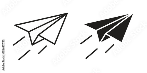 Paper plane icons for website design and development, app development. EPS10