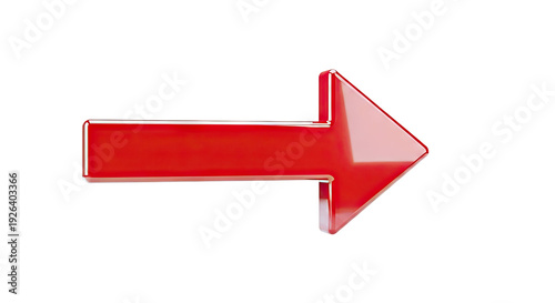 Glossy Red Arrow Pointing Right