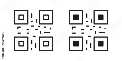 QR code icons for website design and development, app development. EPS10