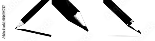 Silhouette of a Pencil in Motion