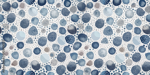 Abstract geometric pattern featuring varied circular shapes and textures Vector