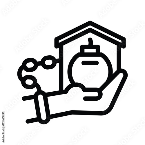 debt line icon illustration vector graphic.eps