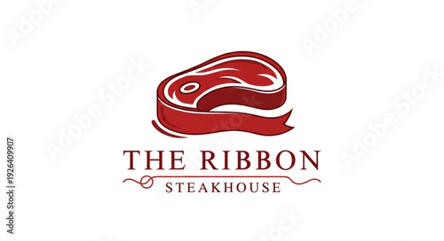 The Ribbon Steakhouse Logo Design.