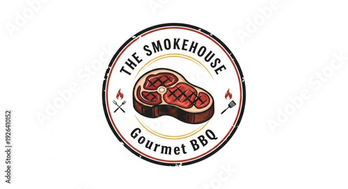 The Smokehouse Gourmet BBQ Steak Logo.