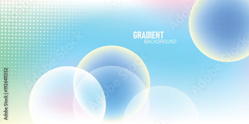Abstract gradient background with circular shapes and smooth blended. Modern circle lines pattern. Minimal geometric design. Futuristic concept.
