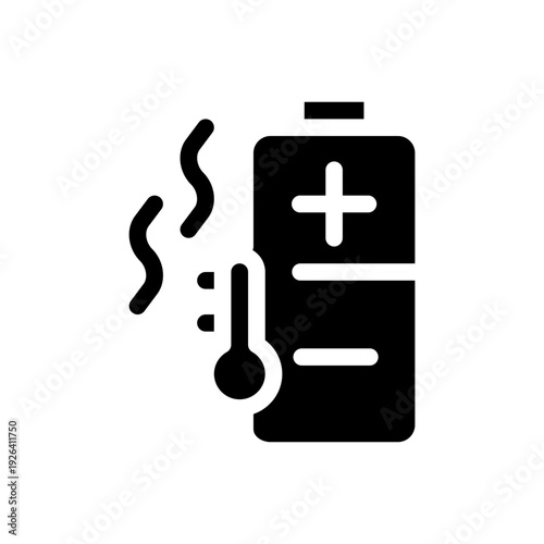 Hot temperature battery icon