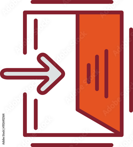 Exit Sign Vector Icon