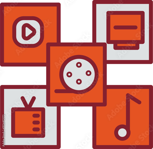 Multimedia Vector Icon