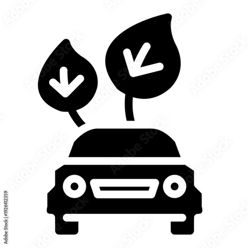 Eco car icon