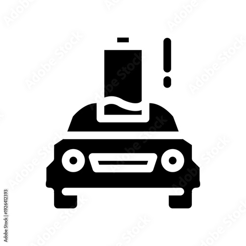 Charging electric car icon