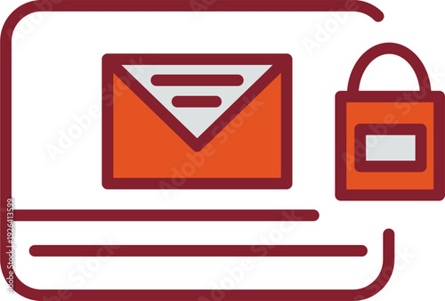 Locked Mail Vector Icon