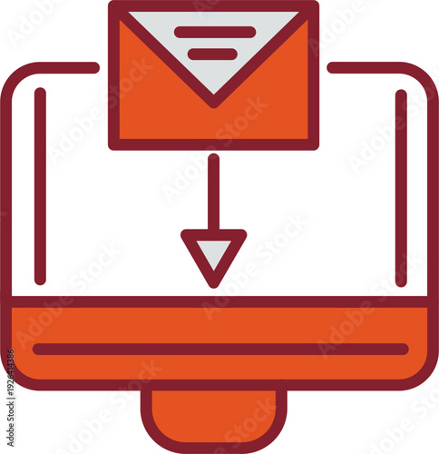 Mail Upload Vector Icon