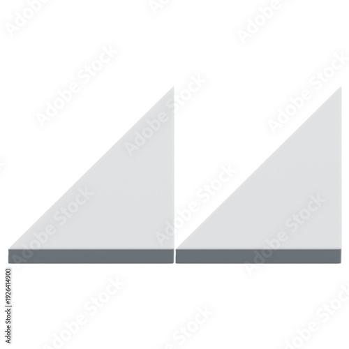 Free Download 3D White Dual Triangle Base Abstract Shape - GFXLoad