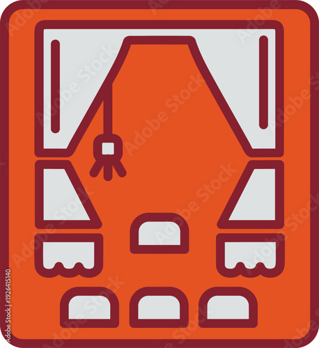 Curtain Vector Icon