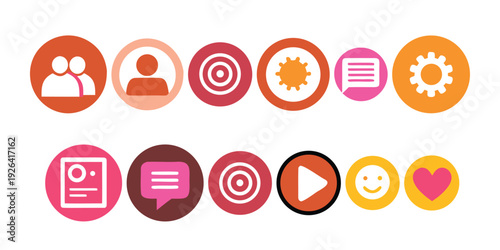 colorful icon set